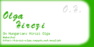 olga hirczi business card